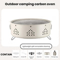 Detachable Stainless Steel Portable Campfire Grill for Outdoor BBQ, Camping & Picnics