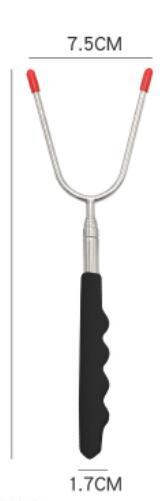 25–85cm Telescopic BBQ Roasting Fork – Korean Style Skewer with Oxford Fabric Bag