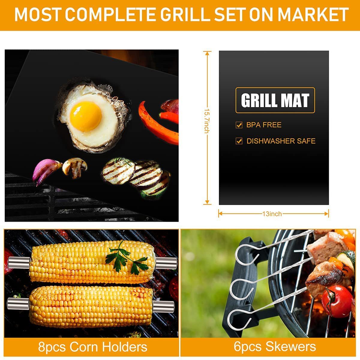 30-piece BBQ set, baking tool kit, stainless steel BBQ tools, apron gift set, BBQ tools with bag, outdoor cooking set, grilling gift set, baking utensils
