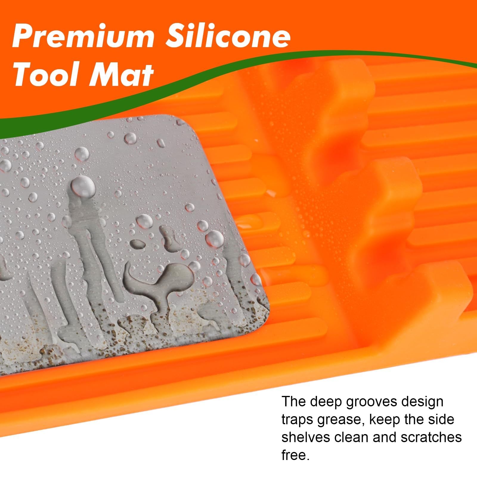 3-in-1 Silicone Grill & Oven Tool Mat – Side Shelf Protector, Griddle Rest, Roasting Pan Pad