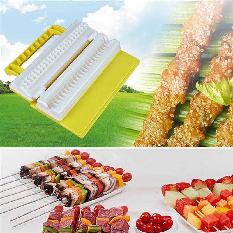Portable BBQ Meat Skewer Maker Box – Kebab Machine Barbecue Skewer Tools for Tofu & Meat
