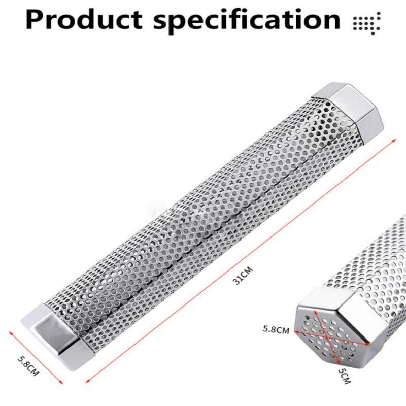Stainless Steel BBQ Smoke Box – Outdoor Barbecue Smoker Pipe for Grills, Smoking Fruit & Meats
