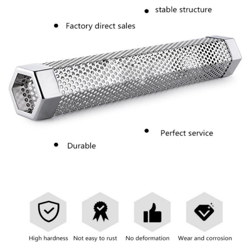 Stainless Steel BBQ Smoke Box – Outdoor Barbecue Smoker Pipe for Grills, Smoking Fruit & Meats
