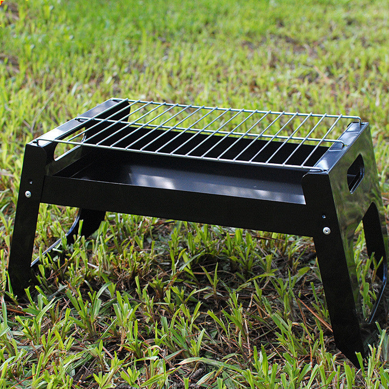 Portable Folding BBQ Grill with Carbon Tray – Easy Clean Outdoor Barbecue for Camping, Tailgating & Backyard Parties
