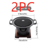 Mini Japanese Style Non-Stick BBQ Grill – Aluminum Dual Burner Stove