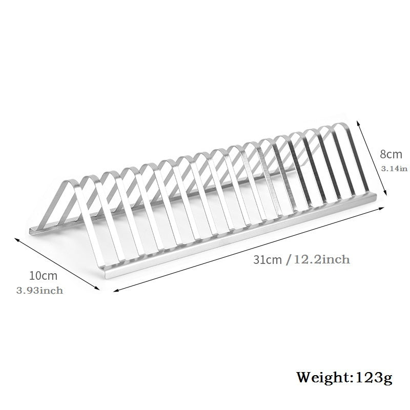 Stainless Steel Rib Rack BBQ Holder – Outdoor Grilling & Smoking Stand for Oven, Charcoal Grill & Picnic
