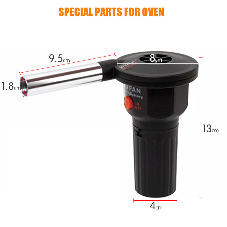 Handheld BBQ Fan Air Blower – Electric Ventilator for Charcoal Grill, Camping & Picnic
