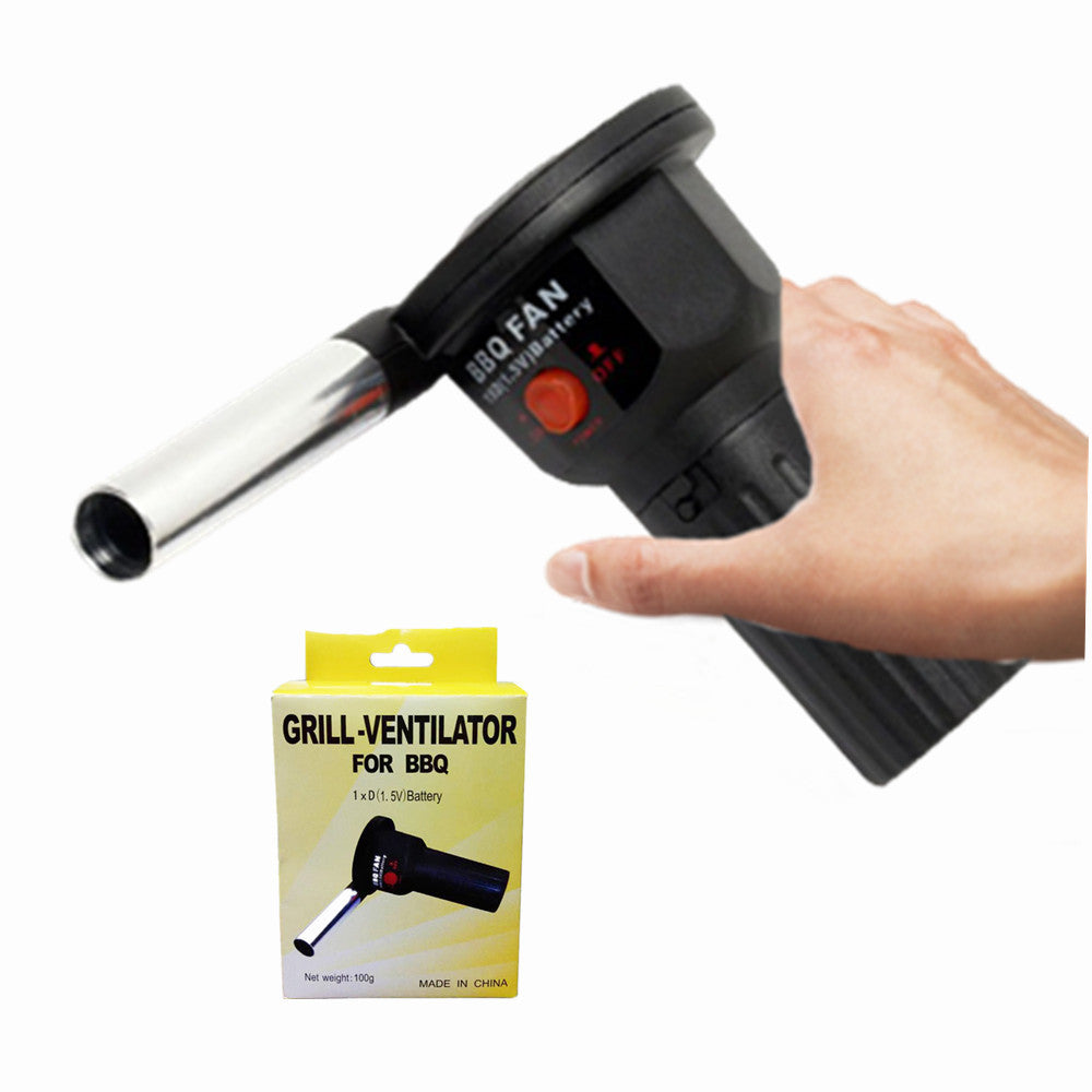 Handheld BBQ Fan Air Blower – Electric Ventilator for Charcoal Grill, Camping & Picnic