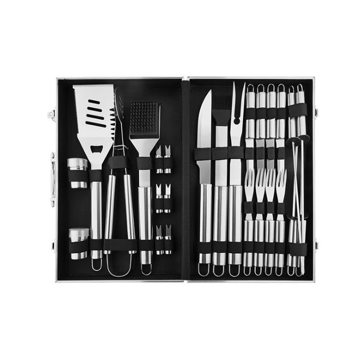 Premium Stainless Steel BBQ Grill Set with Aluminum Case – 3/5 Pcs