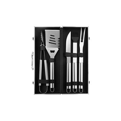 Premium Stainless Steel BBQ Grill Set with Aluminum Case – 3/5 Pcs