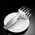 Stainless Steel Steak Frying Spatula & BBQ Tongs with Oil Drain Shovel – Multi-Purpose Kitchen Cooking Utensils