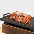 Wooden Base Korean Style Grill Pan – Household Smokeless Baking Tray
