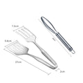 Stainless Steel Steak Frying Spatula & BBQ Tongs with Oil Drain Shovel – Multi-Purpose Kitchen Cooking Utensils