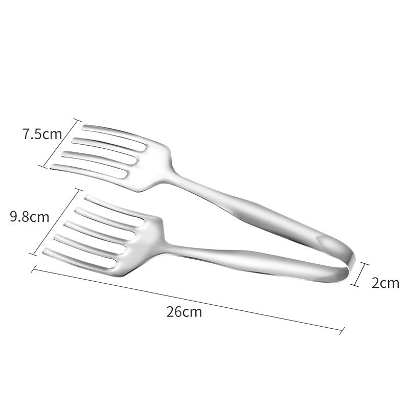Stainless Steel Steak Frying Spatula & BBQ Tongs with Oil Drain Shovel – Multi-Purpose Kitchen Cooking Utensils