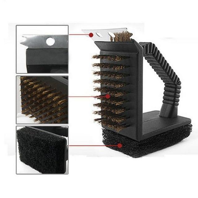 Grill Pro 3-in-1 Scraper and Steel Brush Cleaning Tool

