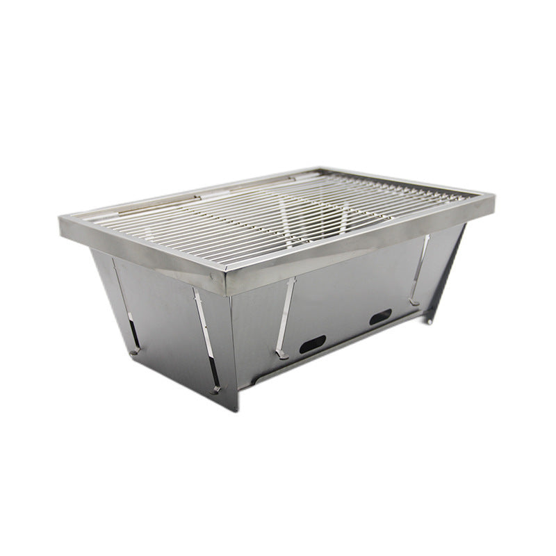 Outdoor Compact Folding BBQ Grill – Quick Setup Stainless Steel Barbecue for 3–5 People