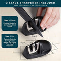 7-Piece High Carbon Stainless Steel Knife Set with Ergonomic Handles, Sharpener & Acrylic Stand – Premium Kitchen Gift Set