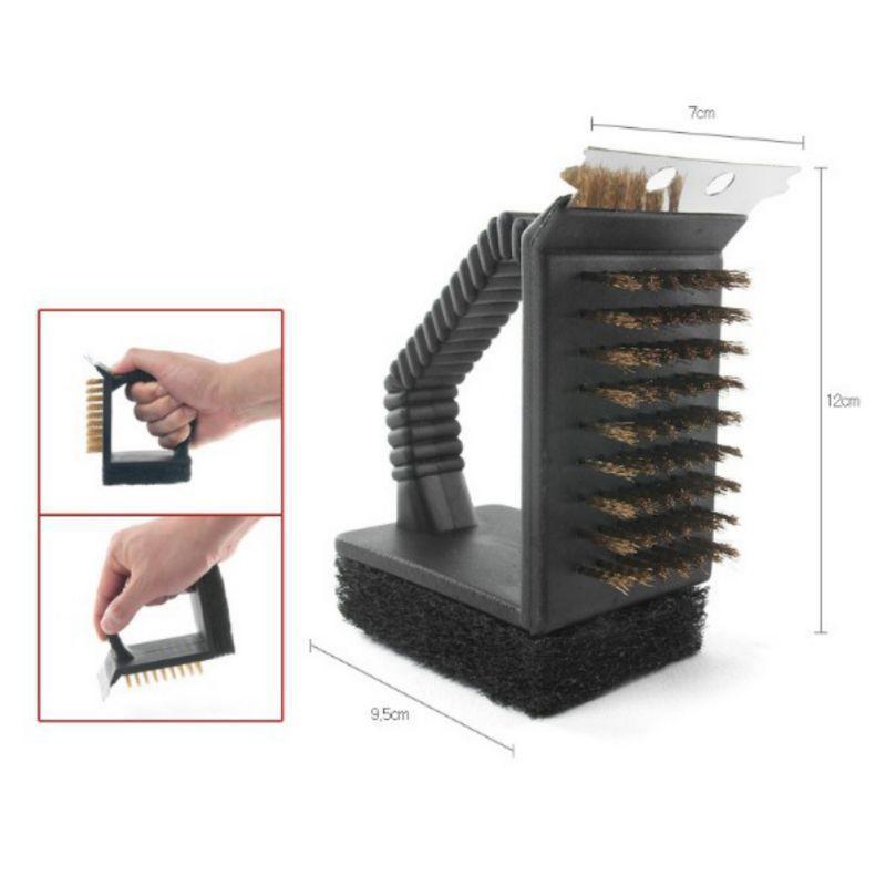 Grill Pro 3-in-1 Scraper and Steel Brush Cleaning Tool

