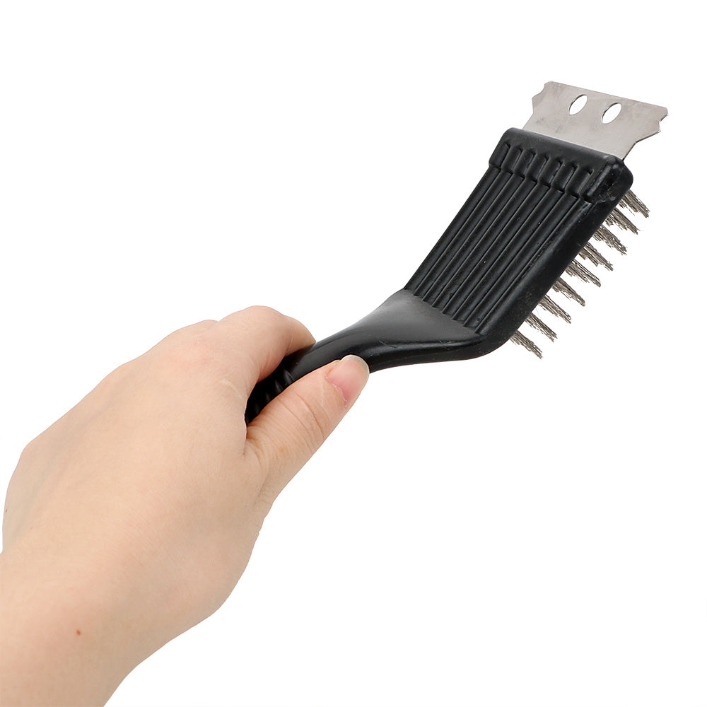  Heavy-Duty Barbecue Grill Brush with Steel Wire and Hanging Handle
