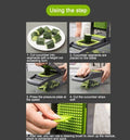 16 In 1 Vegetable Chopper, Salad Fruit Vegetable Food Chopper Slicer Peeler
