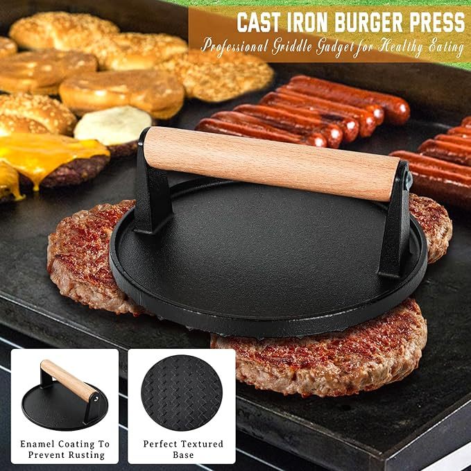 27 PCS Griddle Accessories Kit for Outdoor BBQ & Camping – Professional Flat Top Grill Tool Set with Melting Dome, Burger Press, Spatulas & Carry Bag – Griddle Tools for Men, Dad, Chef Gift
