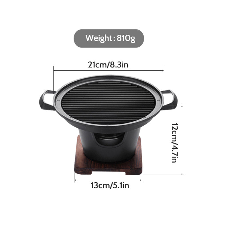 Mini Japanese Style Non-Stick BBQ Grill – Aluminum Dual Burner Stove