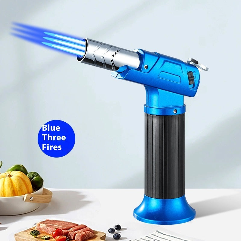 Windproof Triple & Single Flame Torch Lighter – Portable Blue Flame BBQ Igniter
