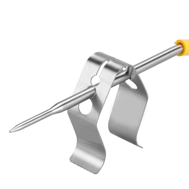 Stainless Steel Grill Thermometer Probe Clip (1–6 Pieces)