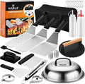 27 PCS Griddle Accessories Kit for Outdoor BBQ & Camping – Professional Flat Top Grill Tool Set with Melting Dome, Burger Press, Spatulas & Carry Bag – Griddle Tools for Men, Dad, Chef Gift
