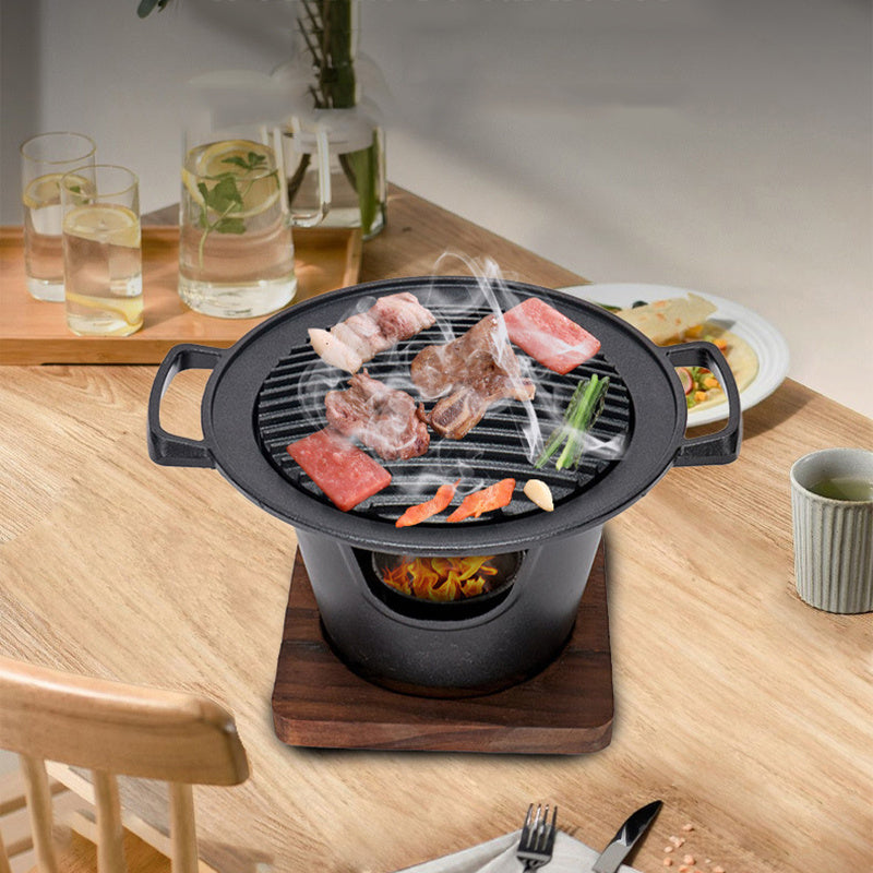 Mini Japanese Style Non-Stick BBQ Grill – Aluminum Dual Burner Stove