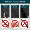 7-Piece High Carbon Stainless Steel Knife Set with Ergonomic Handles, Sharpener & Acrylic Stand – Premium Kitchen Gift Set