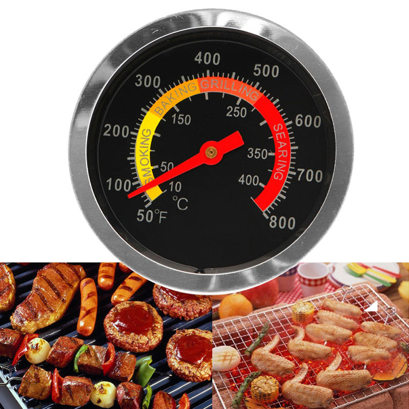 Premium Stainless Steel BBQ Smoker Grill Thermometer