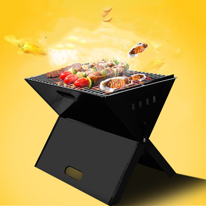 Compact Outdoor X-Type Foldable Stainless Steel BBQ Grill