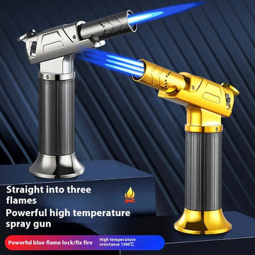 Windproof Triple & Single Flame Torch Lighter – Portable Blue Flame BBQ Igniter