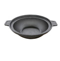 Traditional Cast Iron Pot with Optional Lid and Rattan Basket Set
