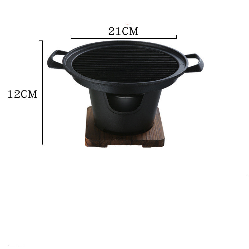 Compact Non-Stick Indoor BBQ Grill – Small Household Barbecue Grill for 2-3 People
