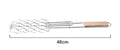 Outdoor Grilling Accessories – Wooden Handle Sausage & Vegetable Barbecue Clip Rack
