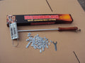 Custom BBQ Branding Iron with 55 Letters – Hot Stamping Die with Wooden Handle for Grilling Fun