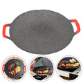 Portable Korean BBQ Grill Plate – Non-Stick Round Maifan Stone Baking Pan (30–36cm)