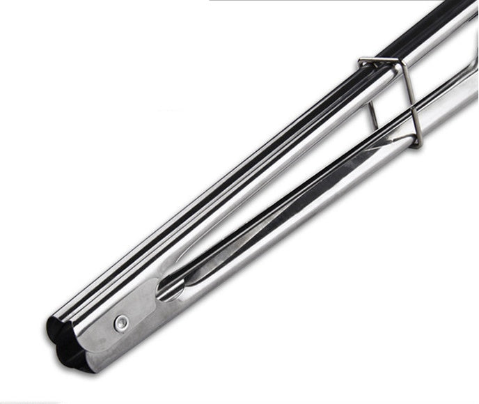 Plum-Shaped Stainless Steel BBQ Steak Tongs – Mirror Polished Food Clamp
