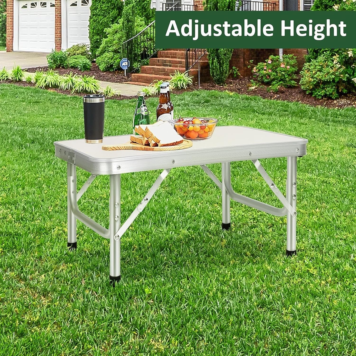 NEW FOLDING CAMPING TABLE ALUMINIUM PICNIC PORTABLE ADJUSTABLE PARTY BBQ OUTDOOR