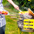 Stainless Steel BBQ Grill Mesh Basket with Wooden Handle – Barbecue Tools & Kitchen Accessories