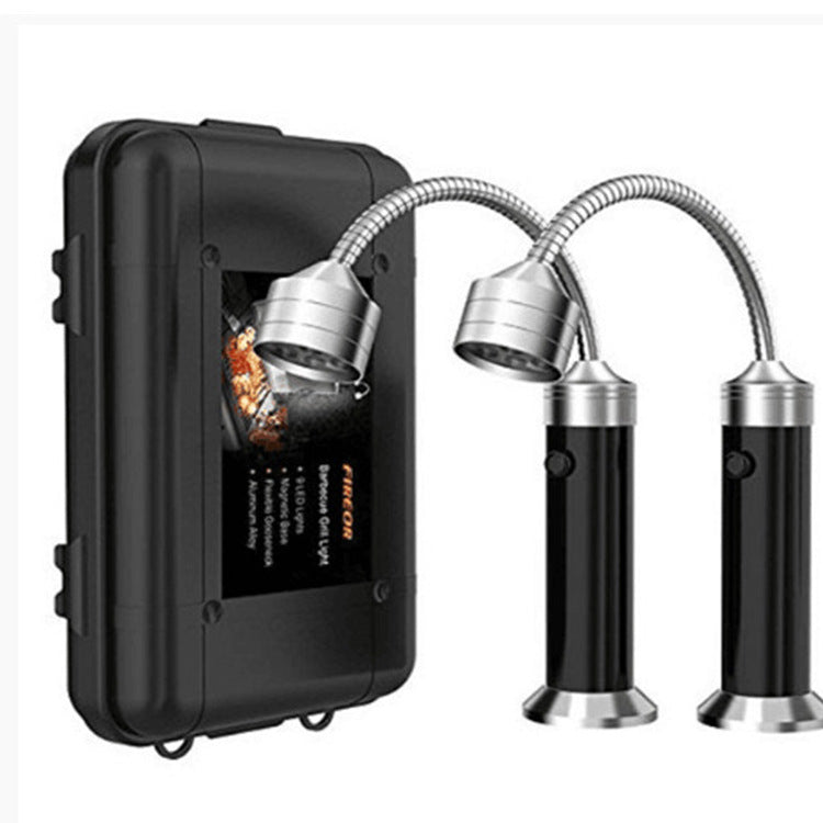 BBQ Grill Light – 9LED Flexible Hose Flashlight with Magnetic Base for Work and Barbecue
