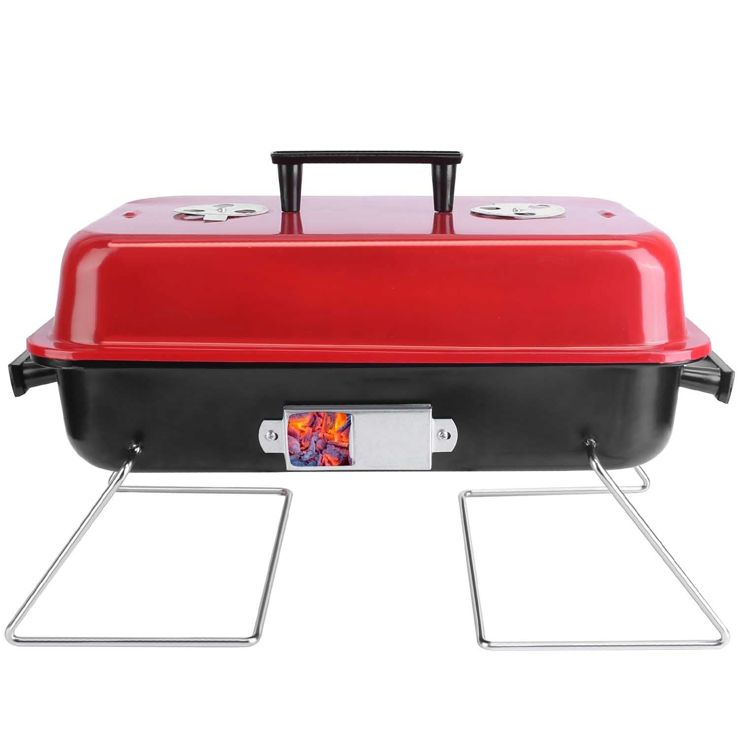 Portable Charcoal Grill with Lid – Lightweight & Foldable
