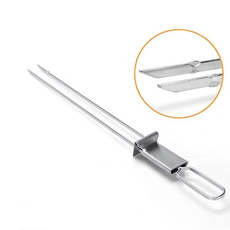 Stainless Steel Char Siu Barbecue Fork – Outdoor Portable Grill Utensil