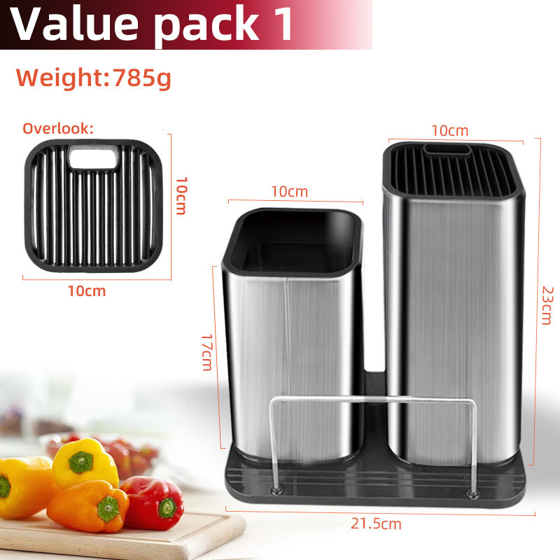 Drainable Knife Chopping Board Holder | Multi-Layer Chopper Storage Rack
