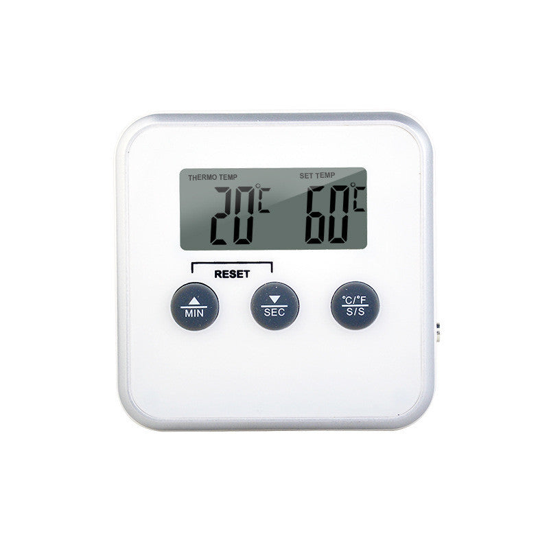 Digital Kitchen Thermometer with Stainless Steel Probe | 0–250°C Range | Fast 4-Second Readout | Modern Minimalist Design