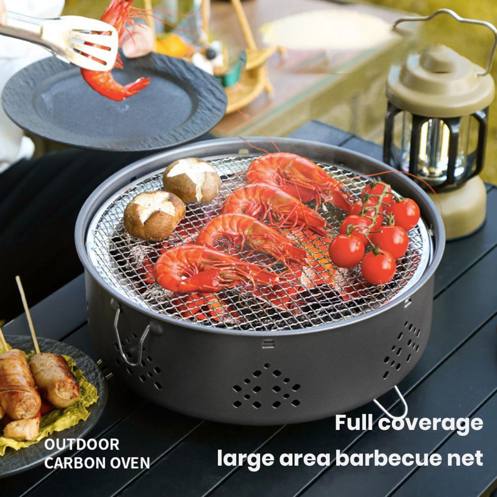 Detachable Stainless Steel Portable Campfire Grill for Outdoor BBQ, Camping & Picnics
