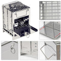 Foldable Wood-Burning Camping Grill – Portable Stainless Steel BBQ Stove for Outdoor Cooking
