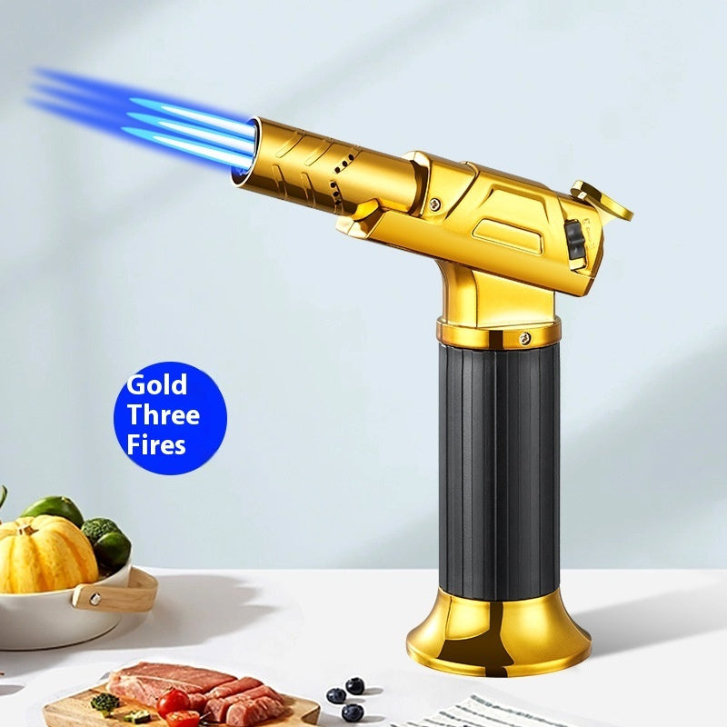 Windproof Triple & Single Flame Torch Lighter – Portable Blue Flame BBQ Igniter